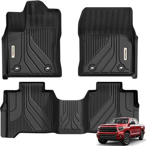 Miniatura 11 de YITAMOTOR Alfombrillas Compatibles con Toyota Tundra, Revestimientos de Piso de Ajuste Personalizado para Toyota Tundra Double Cab & Crew Max Cab