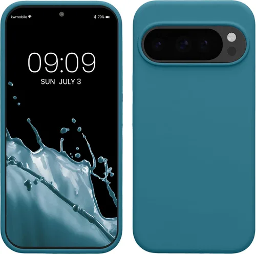 Miniatura 215 de kwmobile Funda Compatible con Google Pixel 6 Pro - Funda de teléfono de silicona TPU con acabado suave - Azul Arrecife