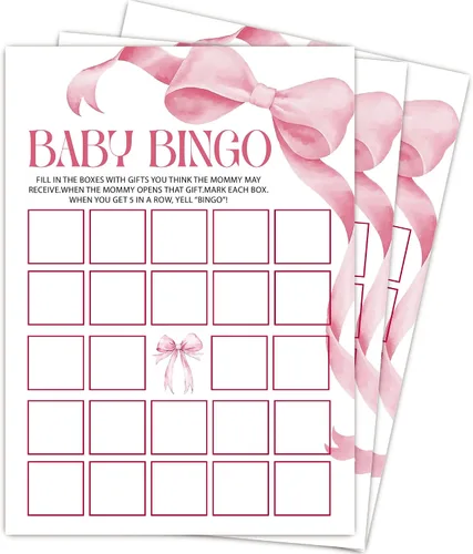 Miniatura 9 de Tarjeta de juegos para baby shower, actividades de baby shower para invitados, decoraciones de fiesta de revelación de género, recuerdos de fiesta