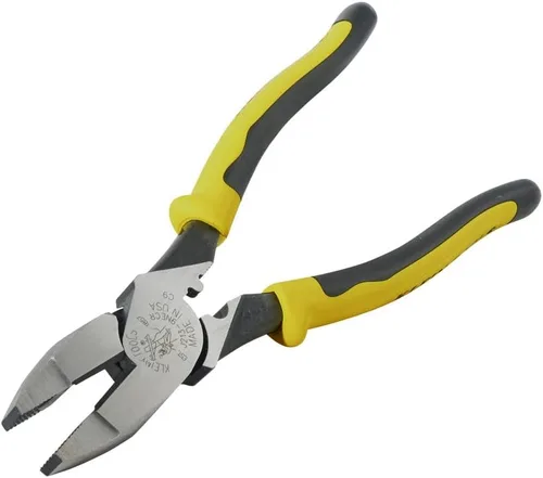 Miniatura 3 de Klein Tools J213-9NECR Alicates Journeyman para Conectores de Crimpado Lateral, Fabricado en Estados Unidos, con Diseño de Alto Apalancamiento