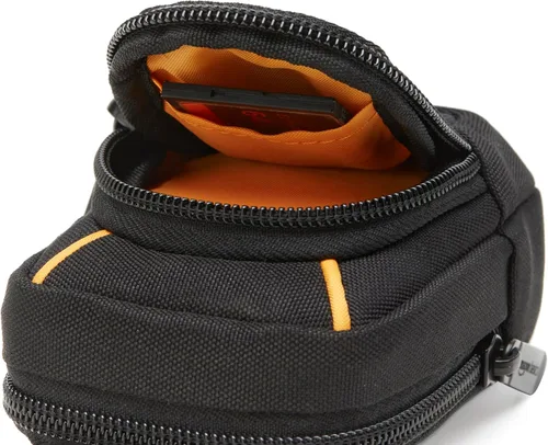 Miniatura 6 de Amazon Basics - Funda grande para cámara de apuntar y disparar, dimensión interior 5.2 x 3.2 x 1 pulgadas, negra, sólida