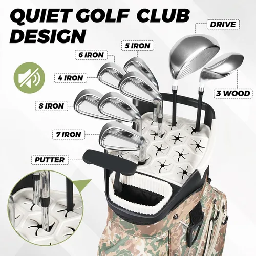 Miniatura 2 de TIVOR 2026 Golf Cart Bag with 15-Way Full-Length Divider Top, 12 Pockets, Premium Silent Golf Cart Bag with Rain Hood for Men，Fits Jumbo Grips