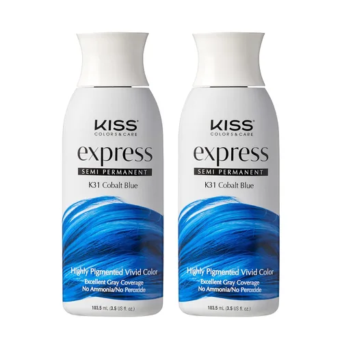 Miniatura 26 de Kiss Express - Kit completo de tinte semipermanente para el cabello, tinte vívido y altamente pigmentado para cabello vibrante, fórmula suave