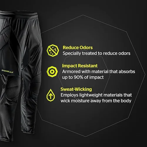 Miniatura 3 de Storelli ExoShield Goalkeeper Pants, High-Impact Protection, Sweat-Wicking, Breathable Athletic Full Length Pants for Soccer