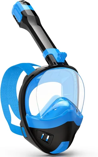 Miniatura 9 de Full Face Snorkel Mask, Snorkeling Gear for Adults Kids with Latest Dry Top Breathing System and Detachable Camera Mount, with 180 Degree Panoramic