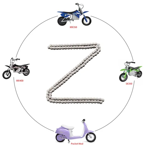 Miniatura 4 de KAMIER Cadena de transmisión 25H 126 Link para Razor MX350 MX400 ZR350 SX350 McGrath Dirt Rocket Bike Kids Electric Pocket Mod Mini Euro Bella Vapor
