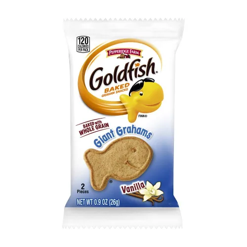 Pepperidge Farm Goldfish Graham gigante de grano entero, vainilla, 0.9 onzas, paquete de 300