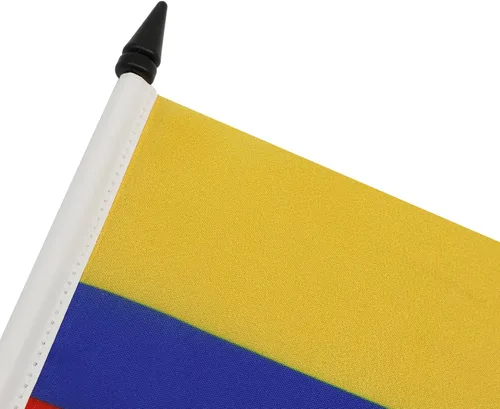 Miniatura 4 de AZ FLAG Bandera de mesa Colombia 5'' x 8'' - Bandera de escritorio colombiana 8.3 x 5.5 in - Barra y base de plástico negro