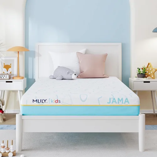 MLILY JAMA - Colchón de 6 pulgadas para niños, de espuma viscoelástica, firmeza media, fabricado en los Estados Unidos con espuma de Estados Unidos