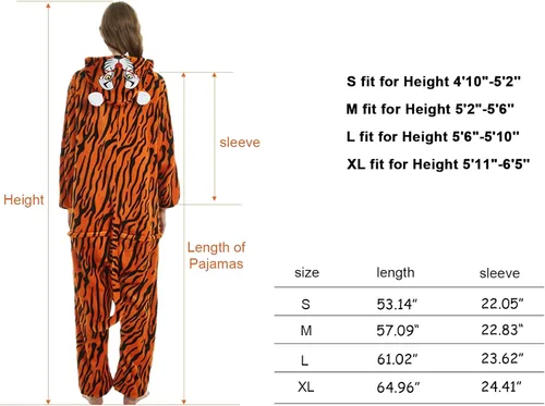 Miniatura 6 de Petrella Pijama de forro polar de animal para mujer, disfraz de una pieza para Navidad, Halloween, cosplay