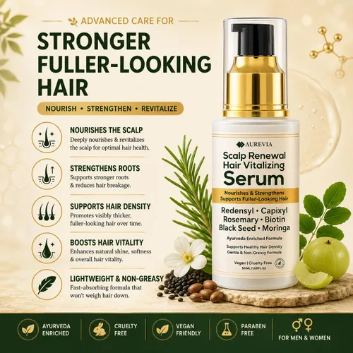 Miniatura 2 de Suero para el crecimiento del cabello, Redensyl y Capixyl con aceite de romero, biotina y péptidos para adelgazar el cabello y la pérdida