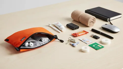 Miniatura 3 de GOX Bolsa de aseo pequeña para hombre, bolsa de cosméticos a granel, kit de dopp, bolsa de transporte con cremallera, organización, bolsa de nailon