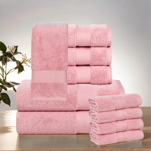 Miniatura 109 de Superior Juego de toallas de algodón turco de 9 piezas, 3 toallas de baño, 3 manos, 3 toallas faciales para el hogar, artículos esenciales de baño