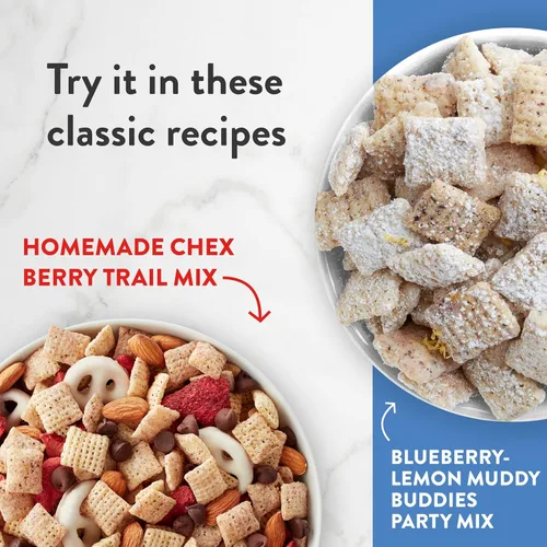 Miniatura 7 de Cereal de Arándanos Chex, Cereal para el desayuno sin gluten, hecho con grano integral, 12 onzas