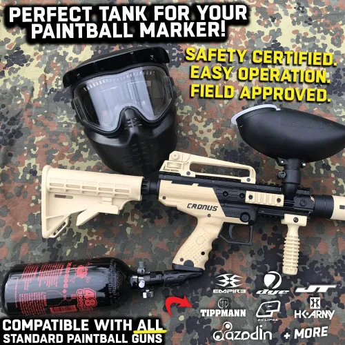 Miniatura 3 de Maddog Aluminum Compressed Air HPA Paintball Tank with Regulator - Airgun Airsoft PCP - Fresh Hydro Date - Ships Empty - Single - Refillable