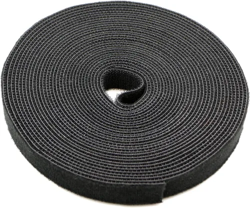 Miniatura 14 de Cinta de sujeción reutilizable para cables, rollo de gancho de doble cara de 3/4 pulgadas (5 yardas, versión mejorada negra)