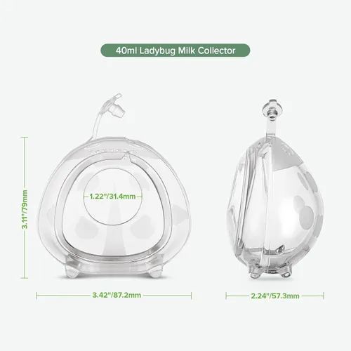 Miniatura 7 de Haakaa Ladybug - Colector de leche materna – 1 taza de lactancia de silicona, protector de mama reutilizable y receptor de leche para madres que