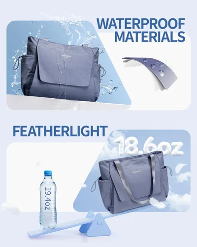 Miniatura 4 de sportsnew Bolsa para esterilla de yoga, bolsas de gimnasio para mujeres y hombres con bolsillo impermeable y gancho y bucle, almacenamiento de Gris