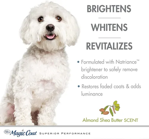 Miniatura 2 de Four Paws Magic Coat - Champú blanqueador blanco brillante para perros con abrillantador Natriance, lavado de perro iluminador, elimina las manchas