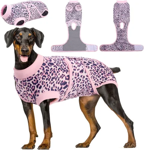 Miniatura 32 de Kuoser Traje de cirugía para perro, cómodo traje de recuperación para perros hembras para cirugía, mameluco protector posoperatorio, alternativa