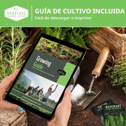 Miniatura 7 de Survival Farmer Seed Vault - Paquete de 100 semillas de verduras tradicionales para plantar, verduras, frutas y hierbas sin OMG, kit sellado