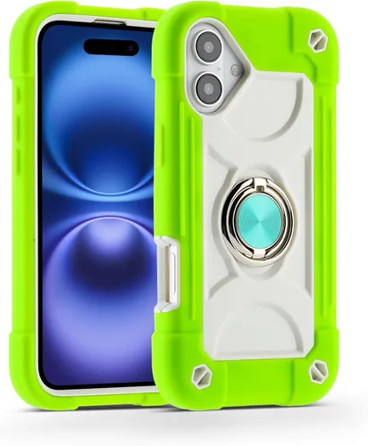 Miniatura 130 de MARKILL Funda compatible con iPhone 15 de 6.1 pulgadas con soporte integrado, [grado militar resistente de cuerpo completo] protección contra Rosa