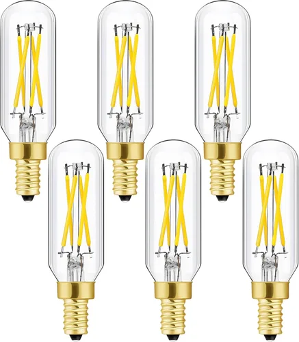 Leools Bombilla LED E12 equivalente a 4 W E12, bombilla de candelabro de 40 W, luz blanca diurna 4000 K, AC120 V, 500 lm, regulable, T6 T6.5 B11, 4