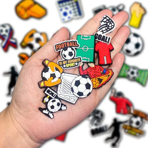 Miniatura 5 de Dijes deportivos para decoración de zuecos, accesorios para hombres de béisbol, sóftbol, fútbol, baloncesto, fútbol, accesorios