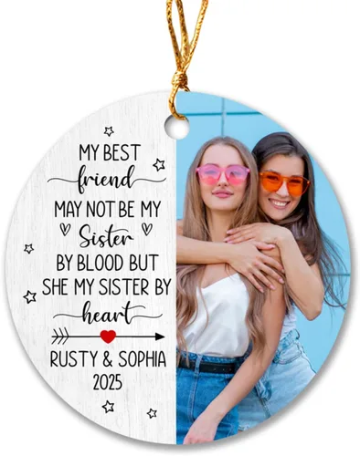 Miniatura 7 de Adornos de Navidad personalizados 2025 para amigas, regalos de adorno para la decoración del árbol de Navidad, regalo personalizado de Navidad