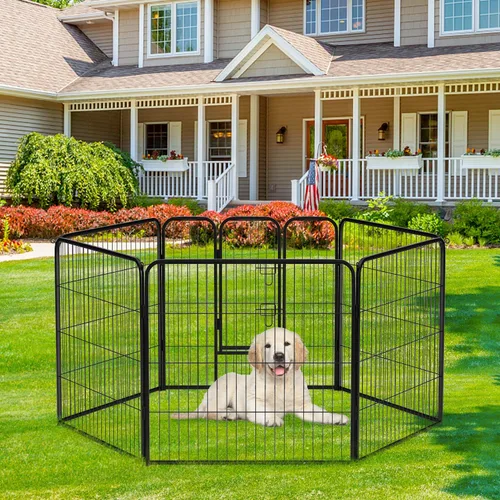 Miniatura 2 de BestPet Extensión de corral para perros 32 pulgadas, 2 paneles Corral resistente para mascotas con ejercicio de metal Paneles de cerca