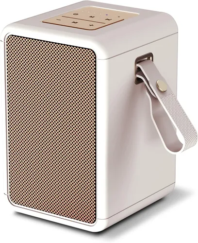 Miniatura 9 de AT&T Essentials - Altavoz Bluetooth retro de 15 W, IPX6 impermeable, Bluetooth 5.3, modos de luz LED, control de graves y agudos, batería de 12
