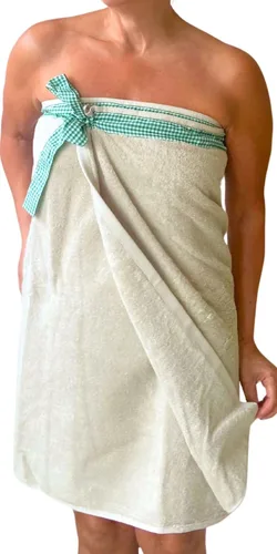 Miniatura 10 de UWRAPT Toalla para mujer, cierre de lazo, sin ganchos ni broches, 100% algodón, absorbente para spa, ducha, baño, piscina