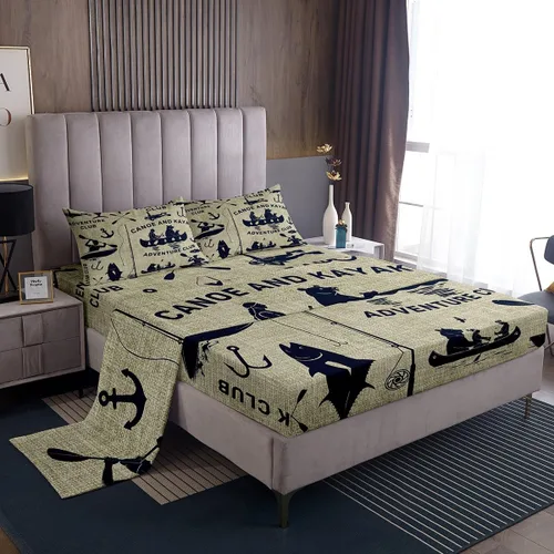 Miniatura 34 de Erosebridal American Flag Bed Sheets Twin Army Green Camo Deep Pocket Fitted Sheet for Kids Boys Girls Bear Claw Hunting Theme Bedding Set Camoflage