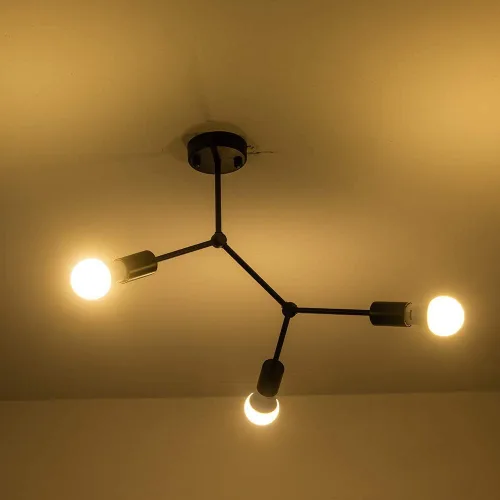Miniatura 4 de Lámparas de techo de múltiples cabezales, lámpara LED retro con personalidad industrial, lamparas compatibles con sala de estar, lámpara de araña