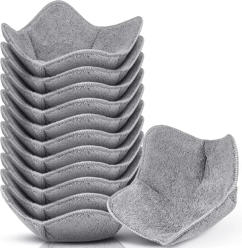 Patelai 12 piezas de soportes para tazones aptos para microondas de poliéster, soportes para tazones calientes que protegen tus manos de platos Gris