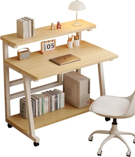 Miniatura 7 de Escritorio de oficina para el hogar de 31.5 pulgadas para espacios reducidos, escritorio rodante para computadora con ruedas, mesa de estudio