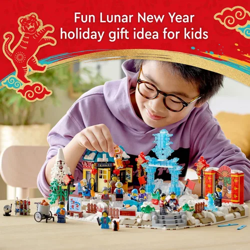 Miniatura 6 de LEGO Kit de construcción del Festival de Hielo Lunar New Year 80109; juguete de regalo para niños de 8 años en adelante; juego de construcción