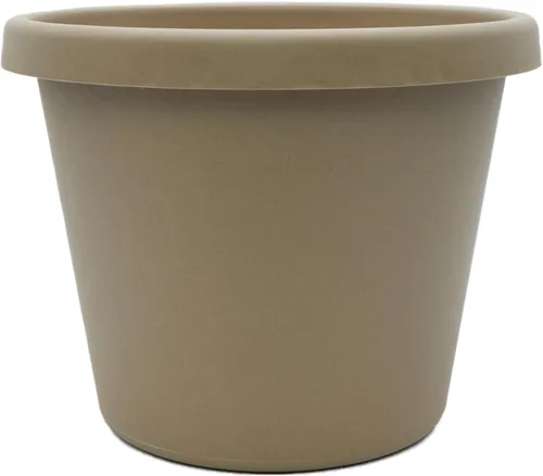 Miniatura 15 de The HC Companies Maceta redonda de plástico Prima con borde enrollado - Maceta para flores ligera y resistente a los rayos UV para hierbas y más