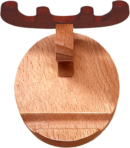 Miniatura 9 de Soporte de madera para teléfono celular, tableta, soporte de muelle, organizador de montaje en cuna, estación de carga, mesita de noche, escritorio