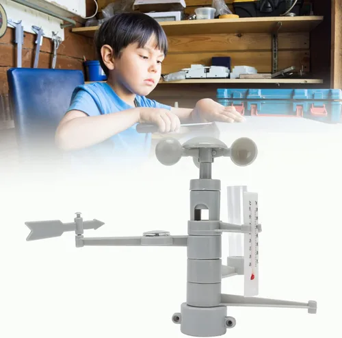 Miniatura 3 de Estación meteorológica para niños Juego de juguetes DIY estación meteorológica de plástico juguete para mejorar la capacidad del hogar