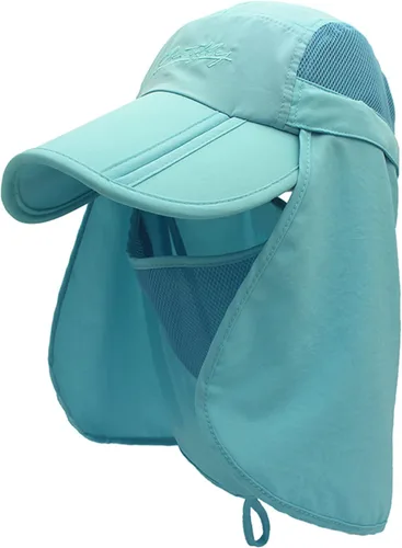 Miniatura 7 de Sombrero de sol transpirable de ala ancha UPF 50+ con solapa para el cuello, protección UV, gorra de secado rápido para verano, pesca al aire libre