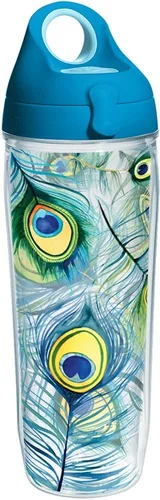 Miniatura 14 de Tervis Vaso de pavo real con envoltura y tapa turquesa de 16 onzas, transparente