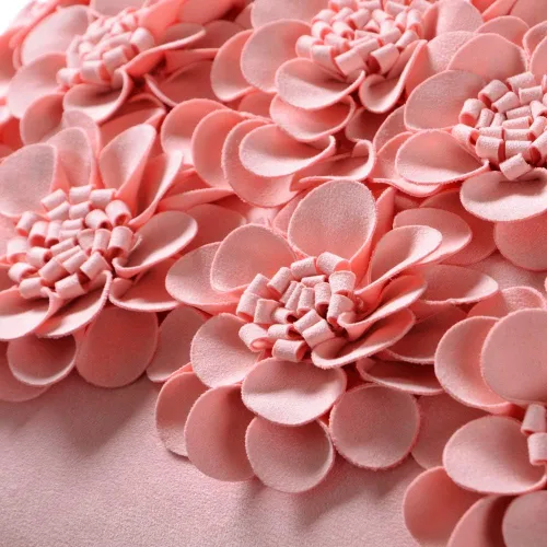 Miniatura 7 de JWH Fundas de almohada hechas a mano con flores en 3D, fundas de cojín decorativas de terciopelo estéreo, para decoración de automóvil, cama, sofá