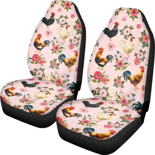 Miniatura 17 de Funda de asiento de automóvil con margaritas bohemias, diseño hippy arcoíris, margarita, flores, antideslizante, SUV, sedán, furgoneta, protector