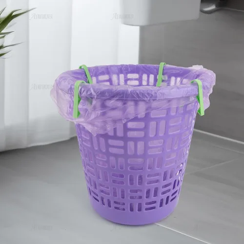 Miniatura 3 de AUEAR, Paquete de 10 cubos de basura con clip para bolsa de basura verde, clips antideslizantes
