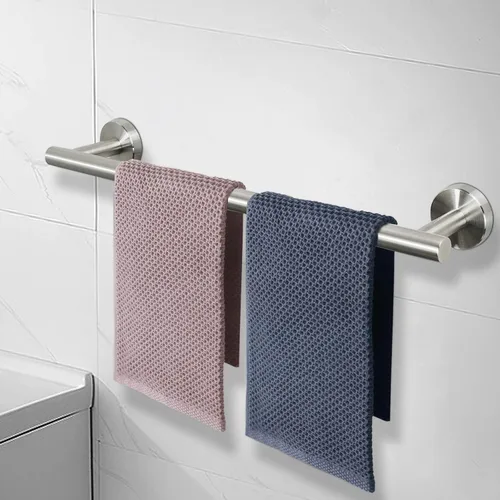 Miniatura 9 de NearMoon - Barra para toallas de baño, toallero de acero inoxidable grueso para ducha, soporte de toalla montado en la pared para baño, longitud