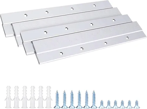 Miniatura 13 de Colgador de Cuadros con Riel Francés, Colgador Z de Aluminio Sistema de Montaje en Pared Entrelazado Kit de Herrajes Clips Z para Colgar Cuadros