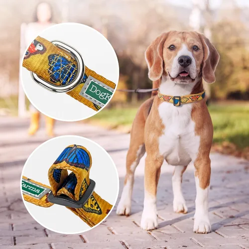 Miniatura 2 de Collar de perro con bandera estadounidense en 5 tamaños diferentes clásico (grande)