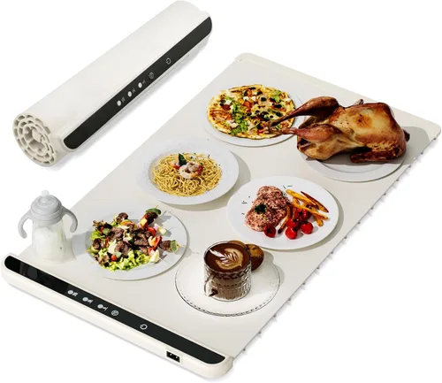 Tapete de calentamiento de alimentos para calentadores de alimentos para fiestas, platos de bufé y calentadores, bandejas de calentamiento