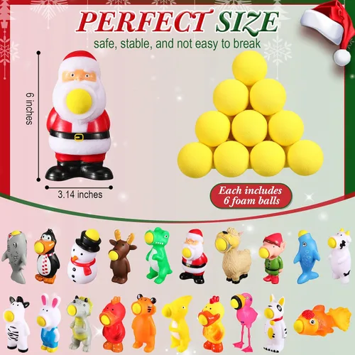Miniatura 3 de Zubebe Juguetes de Navidad Lanzador de Pelotas de Espuma con Pelotas de Espuma que Dispara hasta 20 Pies para Niños Juego Interior y Exterior